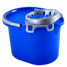 Кофа с цедка 15 литра синя/сива