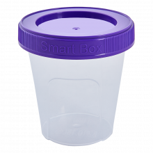 Контейнер Smart Box кръгъл 0.18 л прозрачен/тъмен люляк