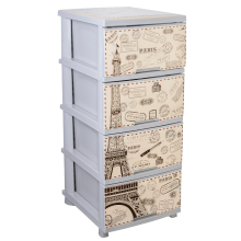 Шкаф с четири чекмеджета ПАРИЖ / крем