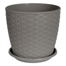 Саксия РАТАН с подложка 16х15см