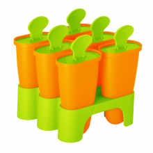 Форми за сладолед с поставка оранж/олива