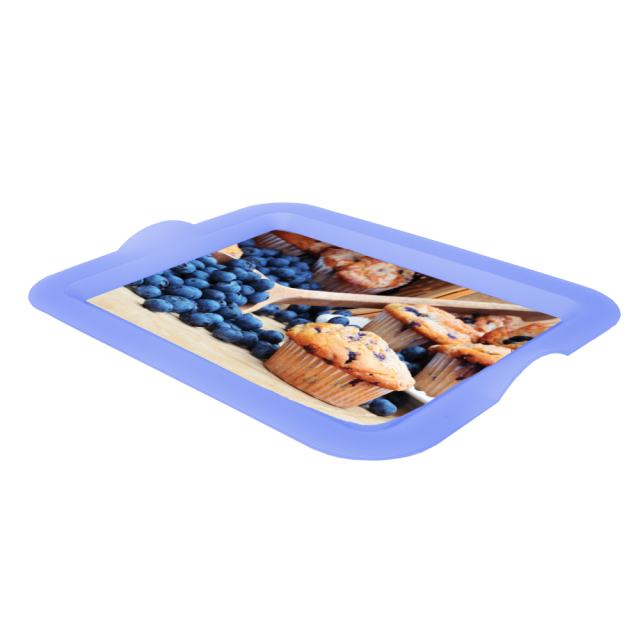 Поднос правоъгълен с декор 46,5*36,5 см