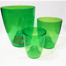 кашпа орхидея зелена прозрачна