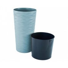 Висока саксия ФЮЖЪН гълъбово синя