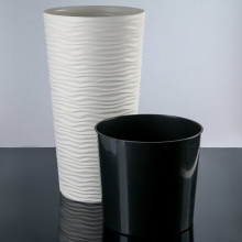 Висока саксия ФЮЖЪН м  бяла роза