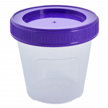 Контейнер Smart Box кръгъл 0,5 л прозрачен/тъмен люляк