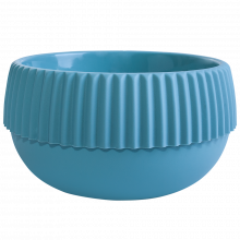 Саксия Бохо ниска d18 см гълъб. син