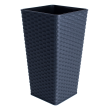 Висока саксия РАТАН квадратна 16,0х16,0х30,0 см