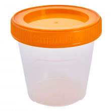 Контейнер Smart Box кръгъл 0,5 л прозрачен/оранж