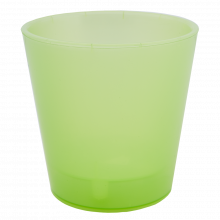 DECO flowerpot with double bottom 16.0x15.5cm TRANSPARENT