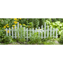 Декоративна ограда за градина бял флок