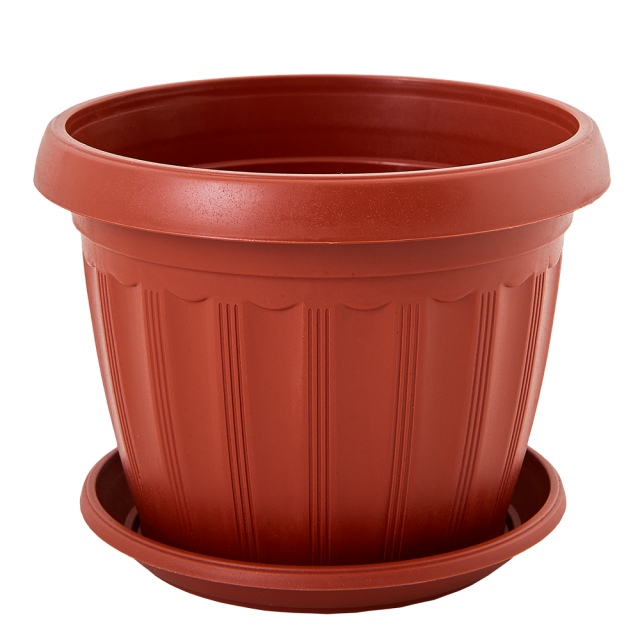 Саксия с подложка ТЕРА 8х6,5см