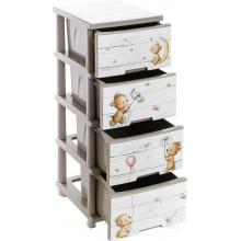 Шкаф с четири чекмеджета МЕЧЕТА / КРЕМ