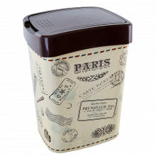 Кош Евро за отпадъци с декор 10 л кафяв/Париж