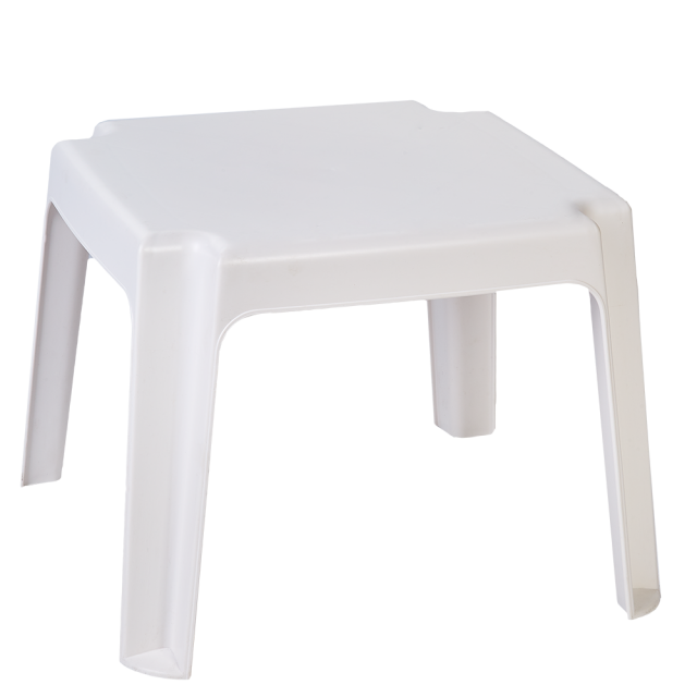 Маса за шезлонг бяла