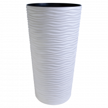 Висока саксия ФЮЖЪН 35х66 см бяла роза