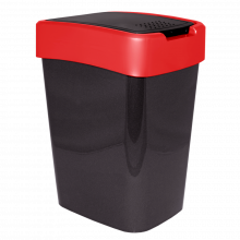 Кош Евро за отпадъци 10 л гранит/червено кадифе