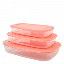 К-т кутии за хранителни продукти 3 в 1, правоъгълни кайсия