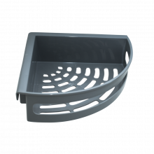 Рафт за баня ъглов сив мат