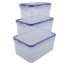 Комплект контейнери за съхранение на храна със закопчаване, правоъгълни 